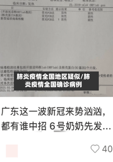 肺炎疫情全国地区疑似/肺炎疫情全国确诊病例-第2张图片