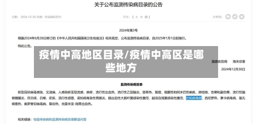 疫情中高地区目录/疫情中高区是哪些地方-第2张图片