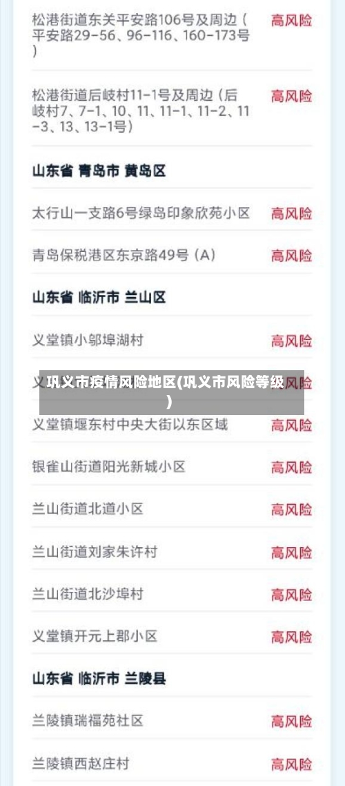 巩义市疫情风险地区(巩义市风险等级)-第2张图片