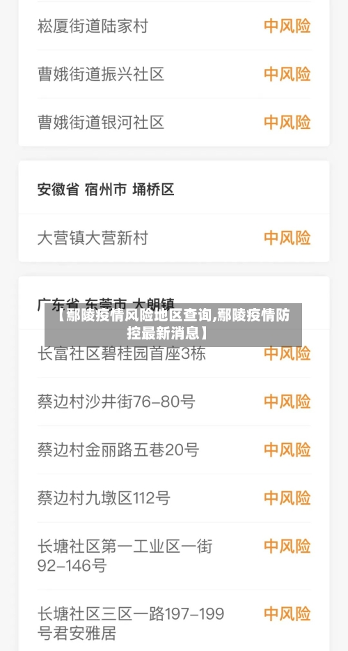 【鄢陵疫情风险地区查询,鄢陵疫情防控最新消息】