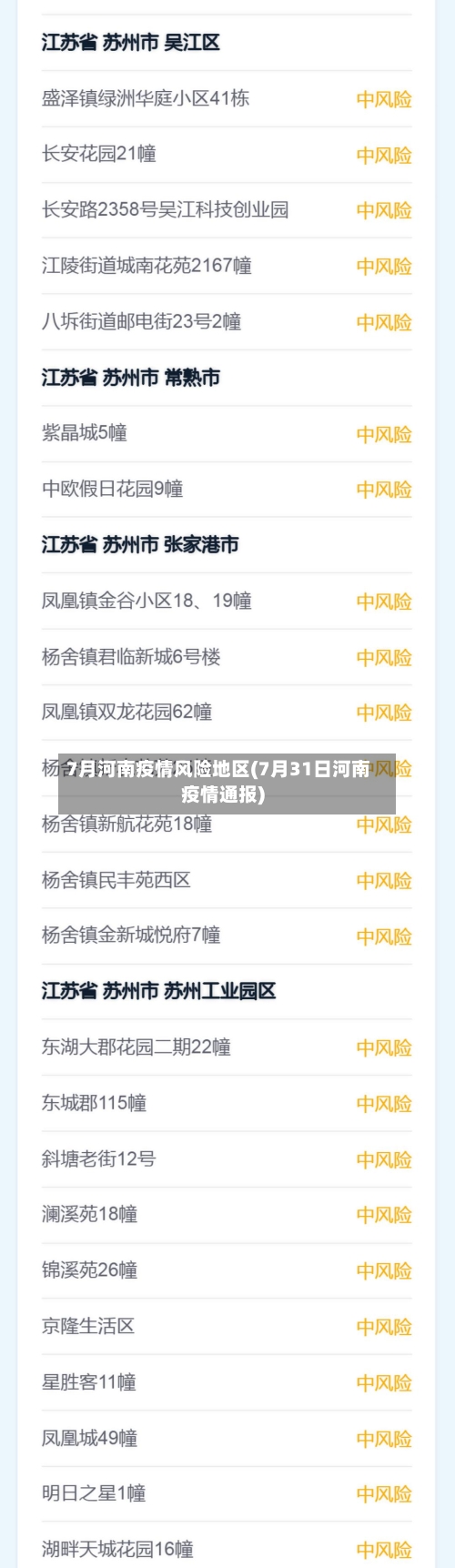 7月河南疫情风险地区(7月31日河南疫情通报)-第2张图片