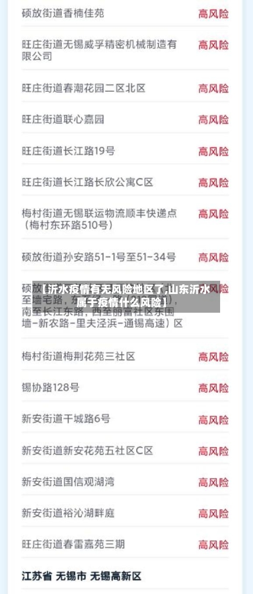 【沂水疫情有无风险地区了,山东沂水属于疫情什么风险】-第2张图片