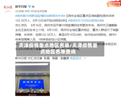 天津疫情重点地区名单/天津疫情重点地区名单查询