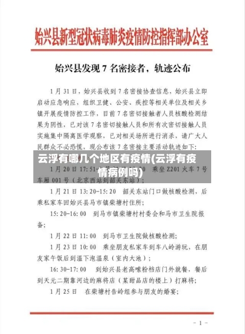 云浮有哪几个地区有疫情(云浮有疫情病例吗)