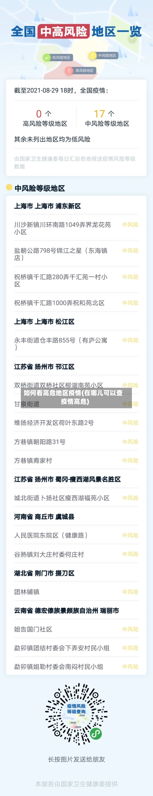 如何看高危地区疫情(在哪儿可以查疫情高危)