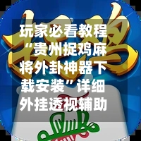 玩家必看教程“贵州捉鸡麻将外卦神器下载安装”详细外挂透视辅助软件教程-第3张图片