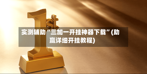 实测辅助“三加一开挂神器下载”(助赢详细开挂教程)-第3张图片