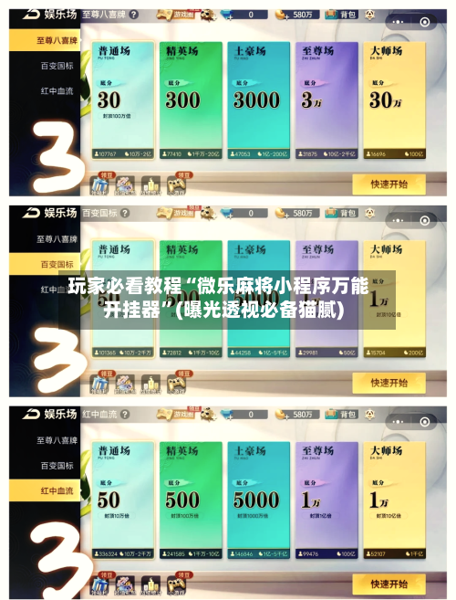 玩家必看教程“微乐麻将小程序万能开挂器	”(曝光透视必备猫腻)-第2张图片