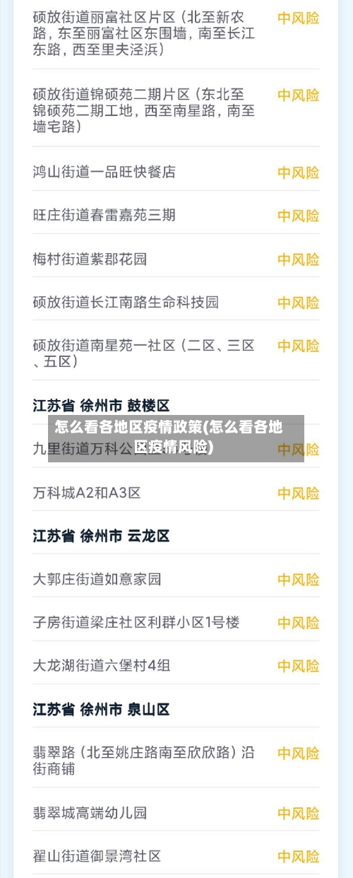 怎么看各地区疫情政策(怎么看各地区疫情风险)