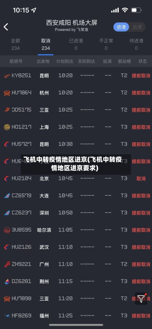 飞机中转疫情地区进京(飞机中转疫情地区进京要求)