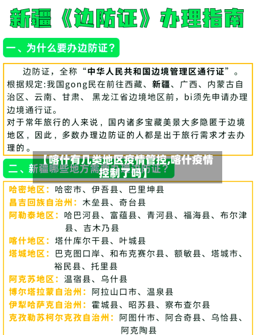 【喀什有几类地区疫情管控,喀什疫情控制了吗】