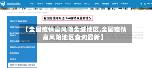 【全国疫情高风险全域地区,全国疫情高风险地区查询最新】