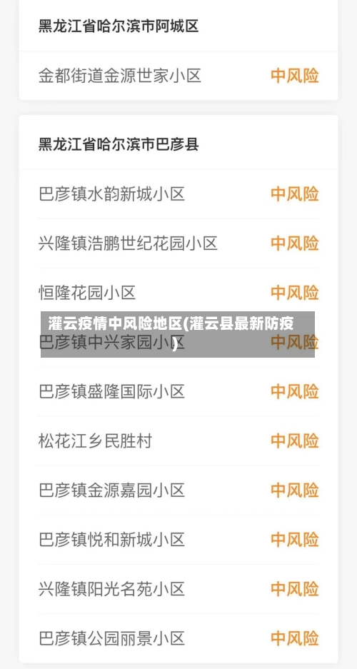 灌云疫情中风险地区(灌云县最新防疫)-第2张图片